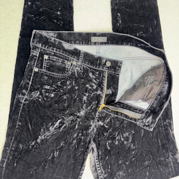 Polo Ralph Lauren Tompkins Mid Rise Skinny Black Crushed Velvet Pants Womens 30R - Picture 3 of 16